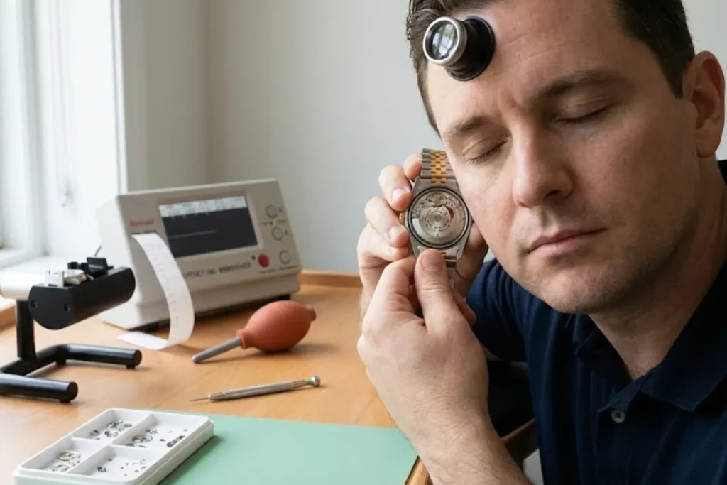 第七招:聽機芯聲音、看走時:不拆開也能聽出破綻