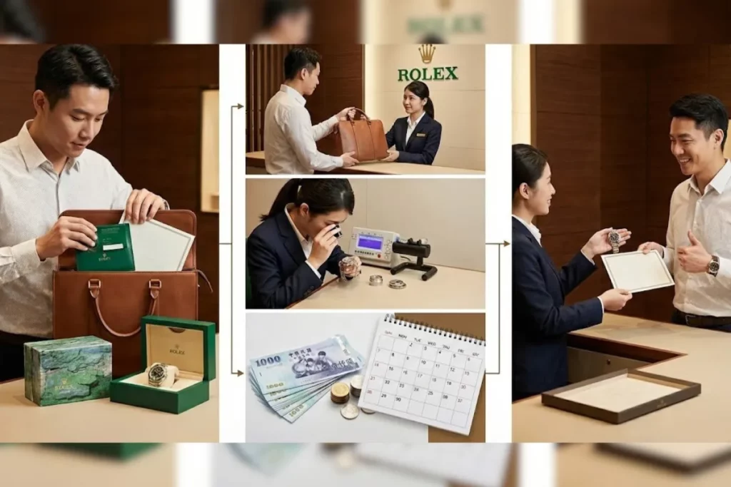 送驗勞力士真假鑑定的費用與驗錶檢修流程