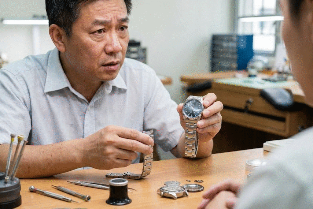 如果手錶出現以下狀況，請直接送修保養